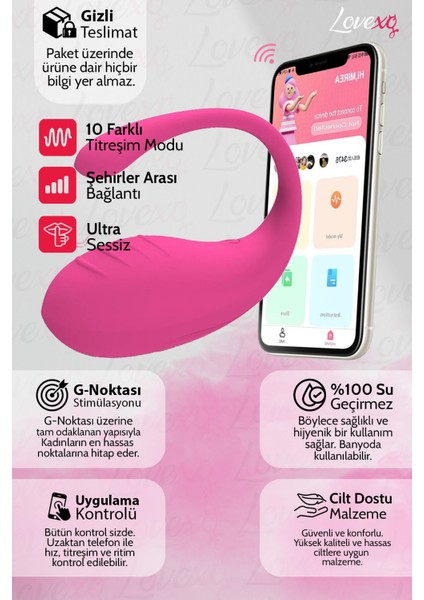 Telefon Kontrollü 10 Modlu Yumurta Vibratör – Akıllı Uygulama Destekli
