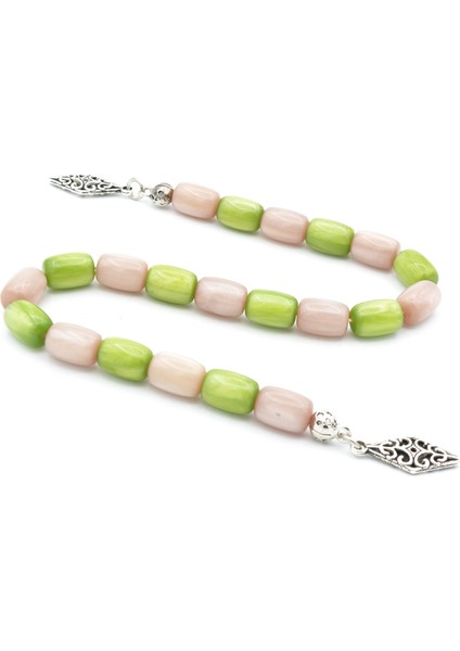 Usta Işi Kapsül Kesim Yeşil Bej Sıkma Kehribar Zaza Tesbih