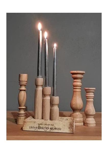 Naturel Şık Şamdan 3'lü Set fiyatları