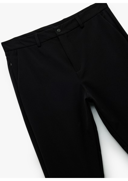 Slim Fit Cep Detaylı Düğmeli Esnek Kumaş Pantolon modelleri