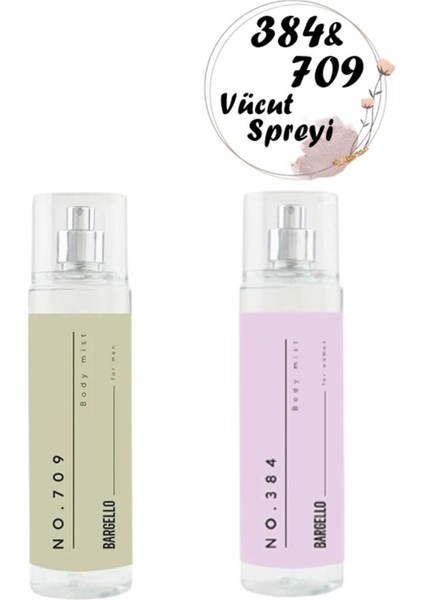 Vücut Spreyi Seti Kadın No 384 - Erkek No 709 210 ml + 210 ml