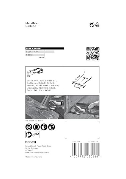 Professional 1x Expert Metalmax Aız 32 Aıt Daldırmalı Testere Bıçakları (Çelik, Paslanmaz Çelik, Genişlik 32 Mm, Aksesuar Çok Fonksiyonlu Makine) fiyatları