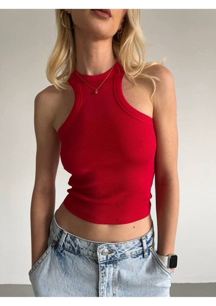 Oval Kesim Crop Atlet Kaşkorse