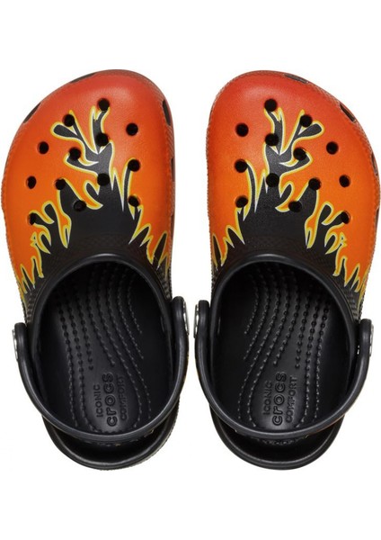 211214 Classic Flames Clog T Siyah-Kırmızı Çocuk Terlik modelleri
