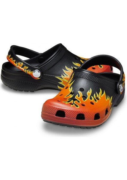 211214 Classic Flames Clog T Siyah-Kırmızı Çocuk Terlik fırsatları
