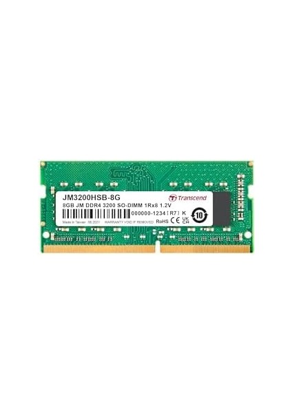 JM3200HSB-8G Bellek 8 GB Ddr4 3200 Mhz Bellek Modülü (8 Gb, Ddr4, 3200 Mhz, So-Dımm)