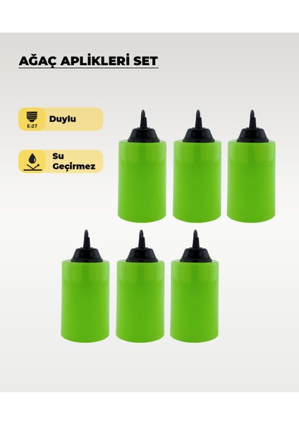 Yeşil Ağaç Feneri 6 Adet