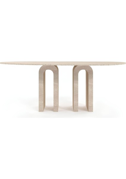 Tina Traverten Yemek Masası - Standart (90CMX190CMX75CM)
