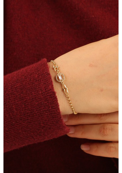 Baget Doç Zincir Altın Bileklik CGKBLK0325