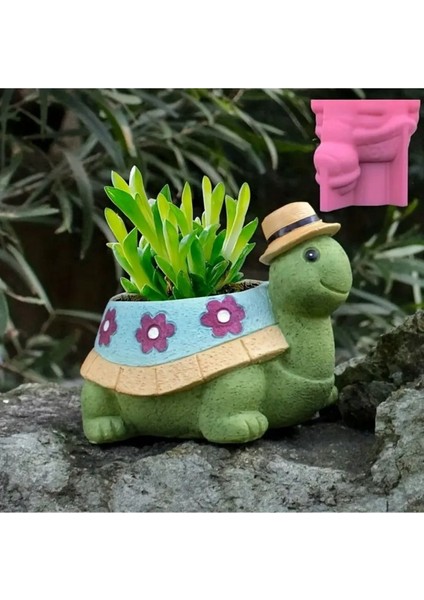 Şapkalı Kaplumbağa Saksı Silikon Kalıp (S906) fiyatları