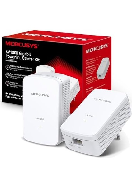 Storemax MP500 Kıt, AV1000, Tak ve Kullan (Kurulum Gerektirmez), Gigabit Ethernet Portlu Powerline Wifi Kiti