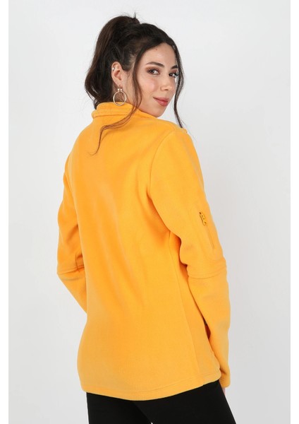 Kadın Kol Fermuarlı Sweatshirt Sarı fiyatları