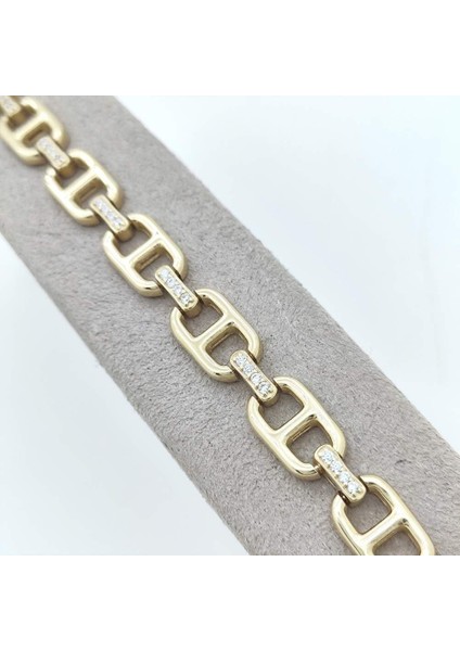 Taşlı Dörtgen Zincir Bileklik – BLK0972