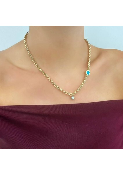 Mineli Italyan Halka Zincir Kolye – KLY0984