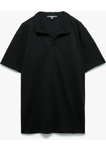 Regular Fit Kısa Kollu Pike Kumaş Pamuklu Polo Yaka Tişört