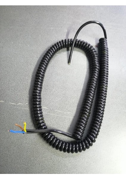 3x1.5 Mm Ucu Açık Siyah Spiral Elektrik Kablosu 5 Metre