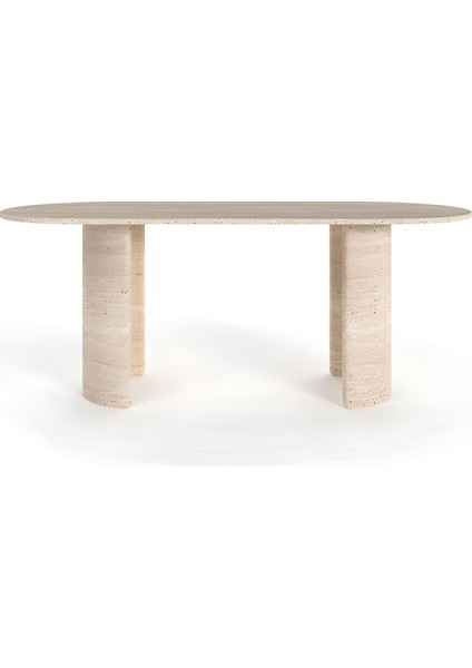 Olive Traverten Yemek Masası - Standart (90CMX190CMX75CM)