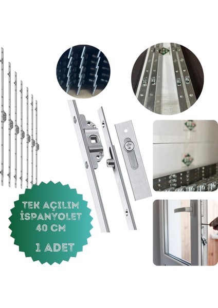 40CM Ispnayolet Pimapen Kapı Pencere Kilidi Ispanyoleti