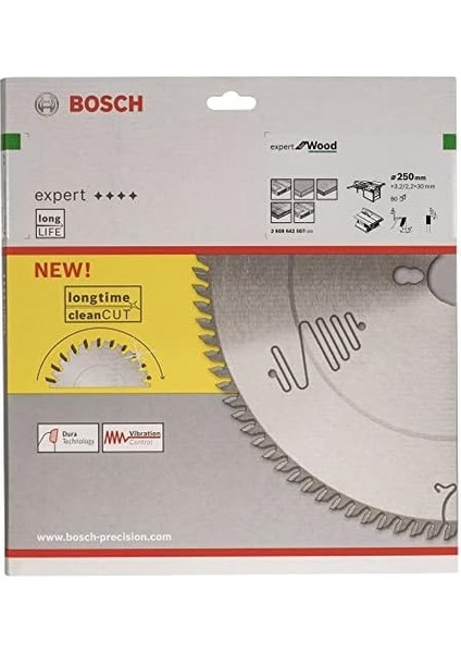 Professional Expert Daire Testere Bıçağı, Ahşap Için, 250 x 30 x 3,2 Mm, 80, 2329817 fiyatları