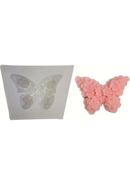Çiçekli Kelebek Silikon Kalıp Beyaz Renk Eviniz İçin Şık Aksesuar modelleri