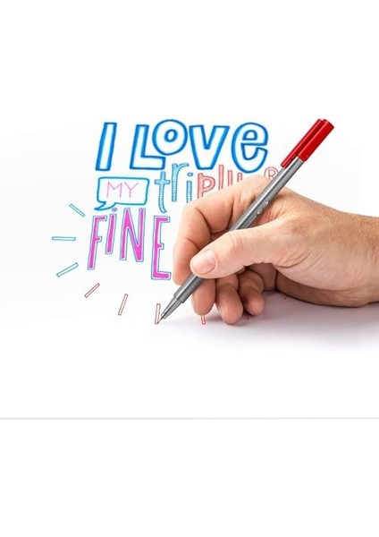 334 SB10 Üçlü Fineliner Kalem, Çeşitli Renklerde fiyatları