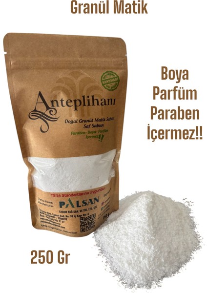 Doğal Granül Sabun Tozu Bebek Çamaşırlarınıza Granül Matik %100 Bitkisel Bazlı 250 gr