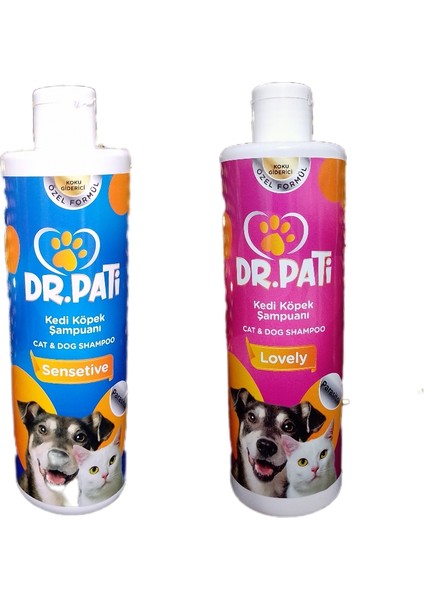 Kedi Şampuanı / Köpek Şampuanı 400 ml x 2 Adet Sensetive Lovely /yıkama ve Temizleme Şampuanı Kedi /köpek