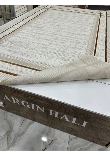 Halı Beyaz Vizon Spor Desen Halı Argın Halı