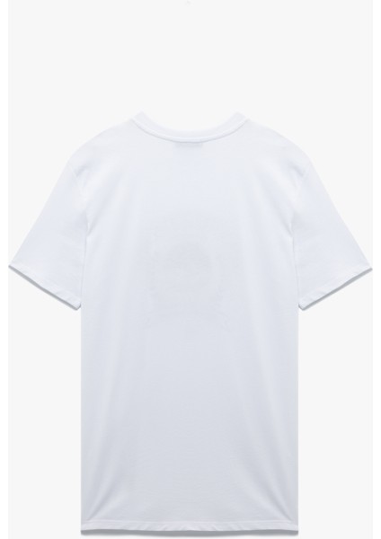 Kısa Kollu Bisiklet Yaka Pamuklu Baskılı Slim Fit Tişört fırsatları