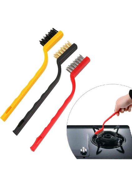 Adet Metal Telli Fırça Aygaz Pas Çıkmayan Lekeleri Temizleyen Fırça