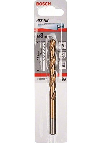 Professional Matkap ve Kırıcı Delici Uçları, Metal Matkap Uçları, Gri, 8 Mm, 1 Adet