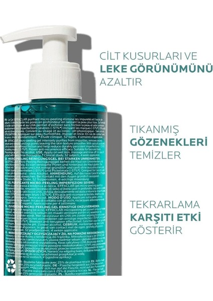 La Roche Posay Effaclar Gel Purifying Micro Peeling 400 ml 2 Adet modelleri