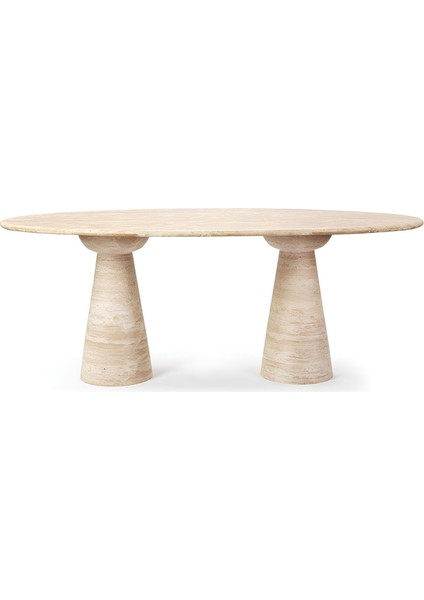 Roma Traverten Yemek Masası - Standart (90CMX190CMX75CM)
