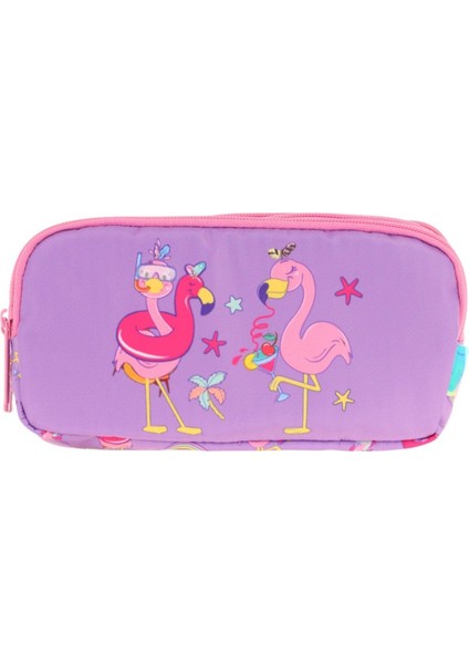 Kids Pembe Mor, Flamingolar, Kız Çocuk Üç Gözlü Okul Kalem Çantası - L8240 fiyatları