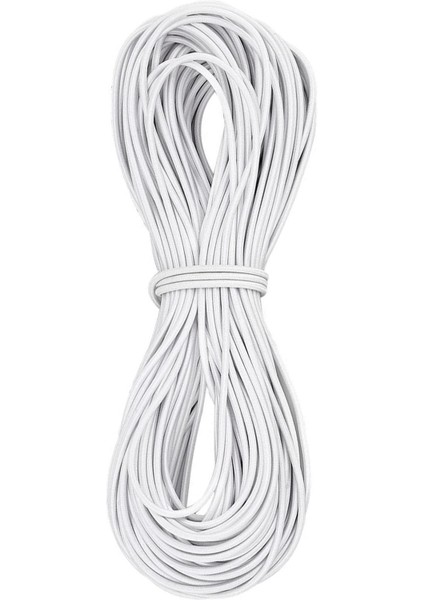 Beyaz 5 Metre 2 mm Yuvarlak Lastik