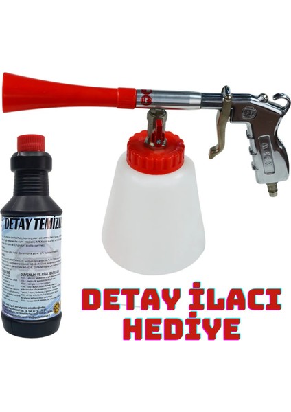 Oto Yıkamanın Favorisi Detay Temizlik Tabancası Bilyeli Tornador - Detay Temizlik Ilacı Hediye