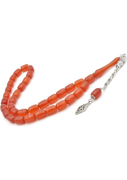 Gümüş Kaplama Kamçılı Kapsül Kesim Yemen Zar Kehribar Tesbih fiyatları