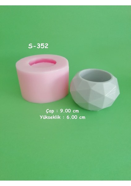 Yuvarlak Geometrik Saksı Silikon Kalıp