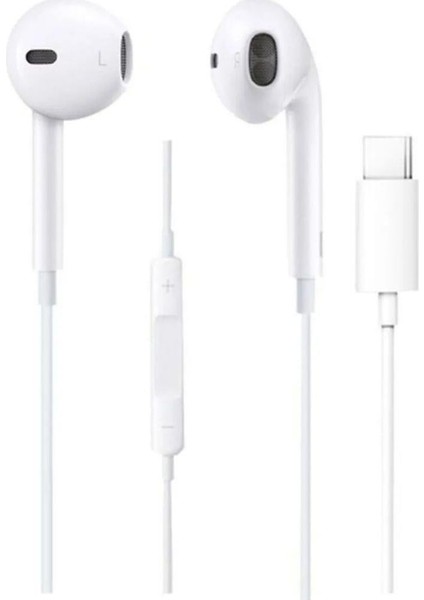 Apple Uyumlu Type-C Kablolu Gürültü Önleyici Yeni Nesil Kulak Içi Kulaklık 15 Pro 15 Pro Max Uyumlu