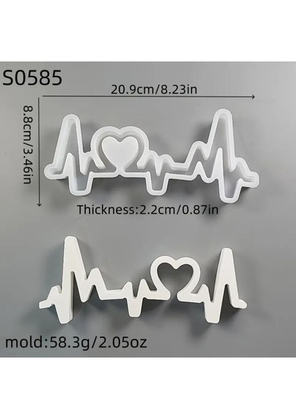 Ekg Kalp Süsü Silikon Kalıp (S761) modelleri