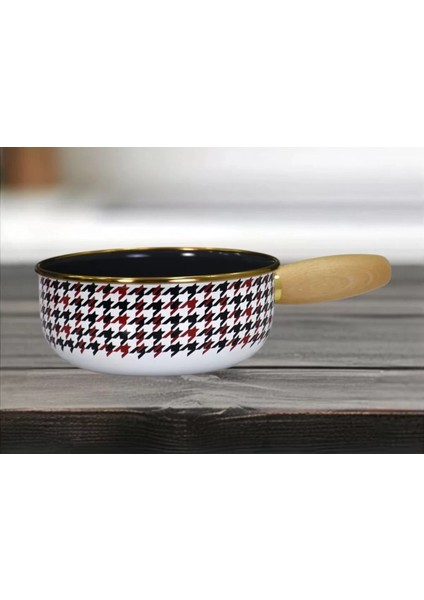 Forte Red Emaye Ahşap Kulplu Mini Tava 16 cm