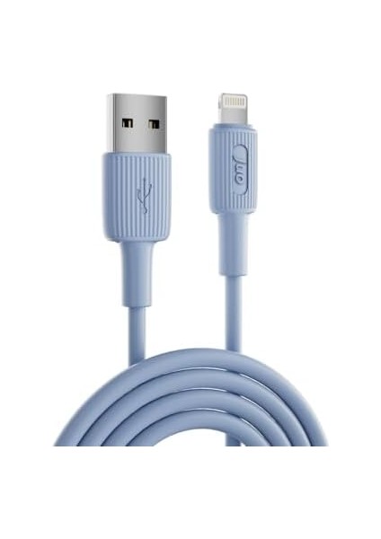 12W 2.4A Usb-A To Lightning iPhone iPad Silikon Hızlı Şarj ve Data Kablosu Mavi 1 Metre fiyatları