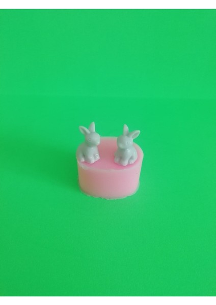 Ikili Minik Tavşan Silikon Kalıp