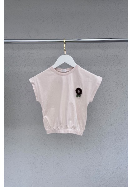 Cotton Nakış Detaylı Kız Çocuk Lastikli Tişört fiyatları