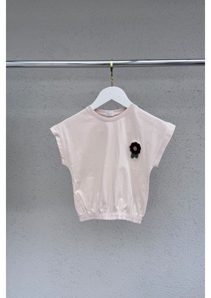 Cotton Nakış Detaylı Kız Çocuk Lastikli Tişört fırsatları