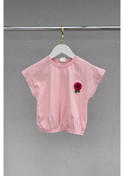 Cotton Nakış Detaylı Kız Çocuk Lastikli Tişört modelleri