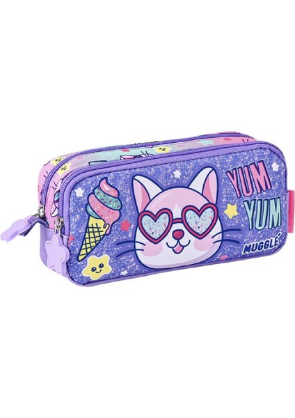 2 Bölmeli Purple Yum Yum Kalemlik Lila (MU-5805)