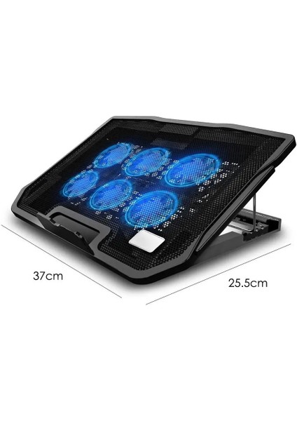 Laptop Soğutucu 6 Fanlı Sessiz Çift Usb’li 15.6-17 Inç Stand Uyumlu indirimleri