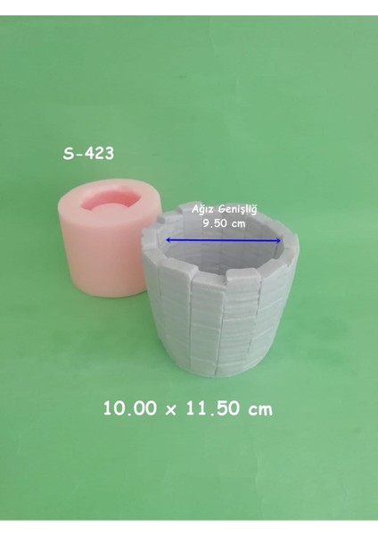 Büyük Duvar Saksı Silikon Kalıp