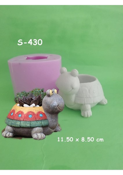 Kaplumbağa Saksı Silikon Kalıp.